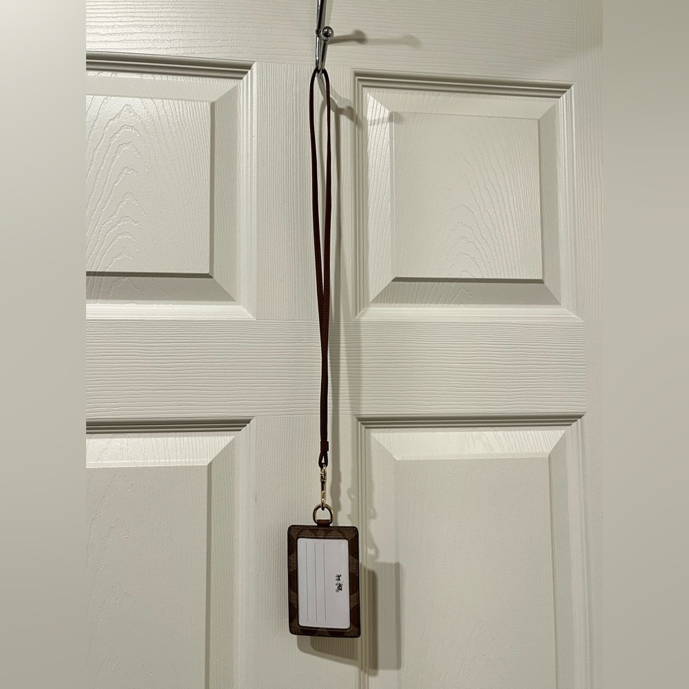 Coach Brown ID Lanyard